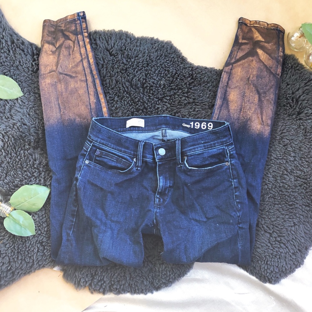 Gap 1969 Skinny Bronze Dipped Jean